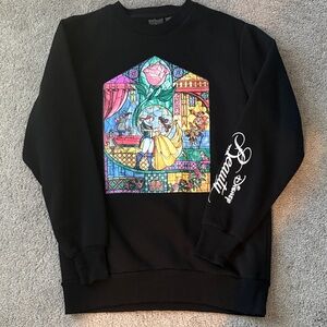 Disney Black Crewneck Sweater with Colorful Graphic